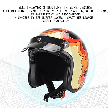 Amazon.com: Retro Motorcycle Half Helmet, Fmvss 218
